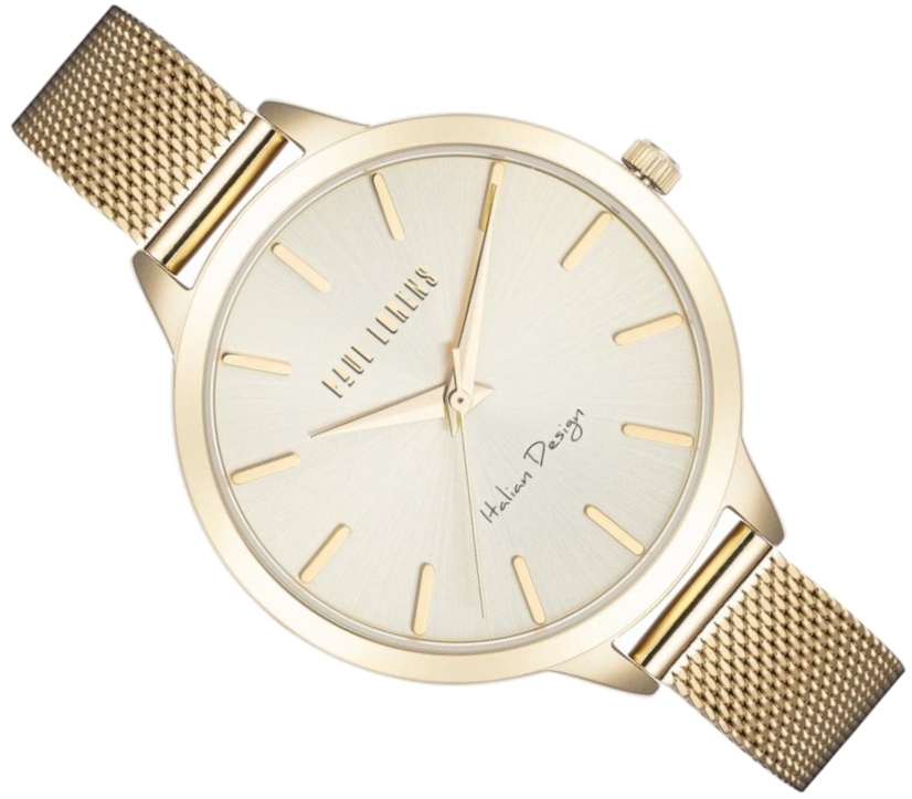 Zlaté Dámské Hodinky Paul Lorens PL10296B-4D1 Modny Slim Mesh Box 38 mm