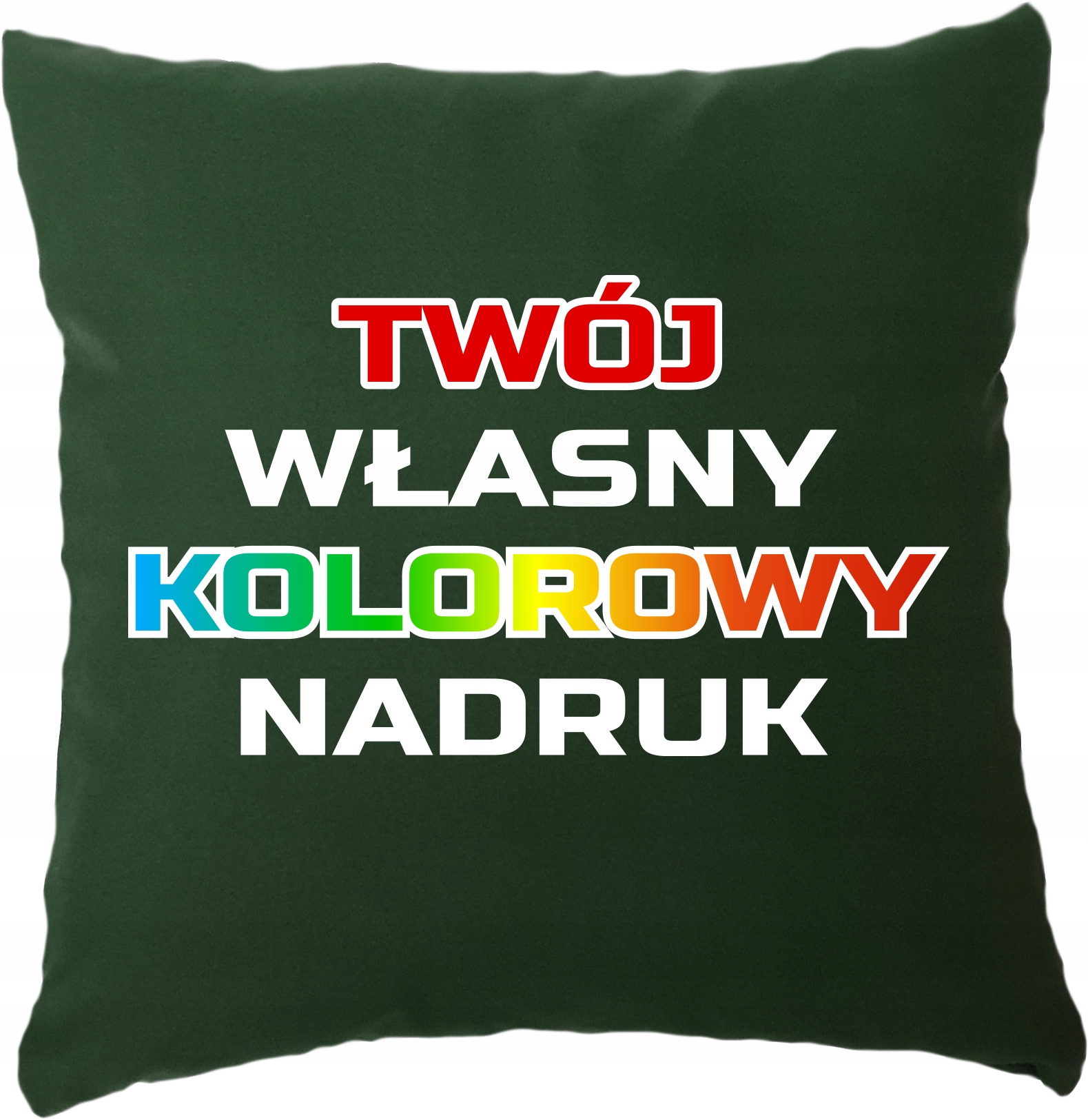 

Poszewka Z Włanym Nadrukiem poduszka zielona kl06