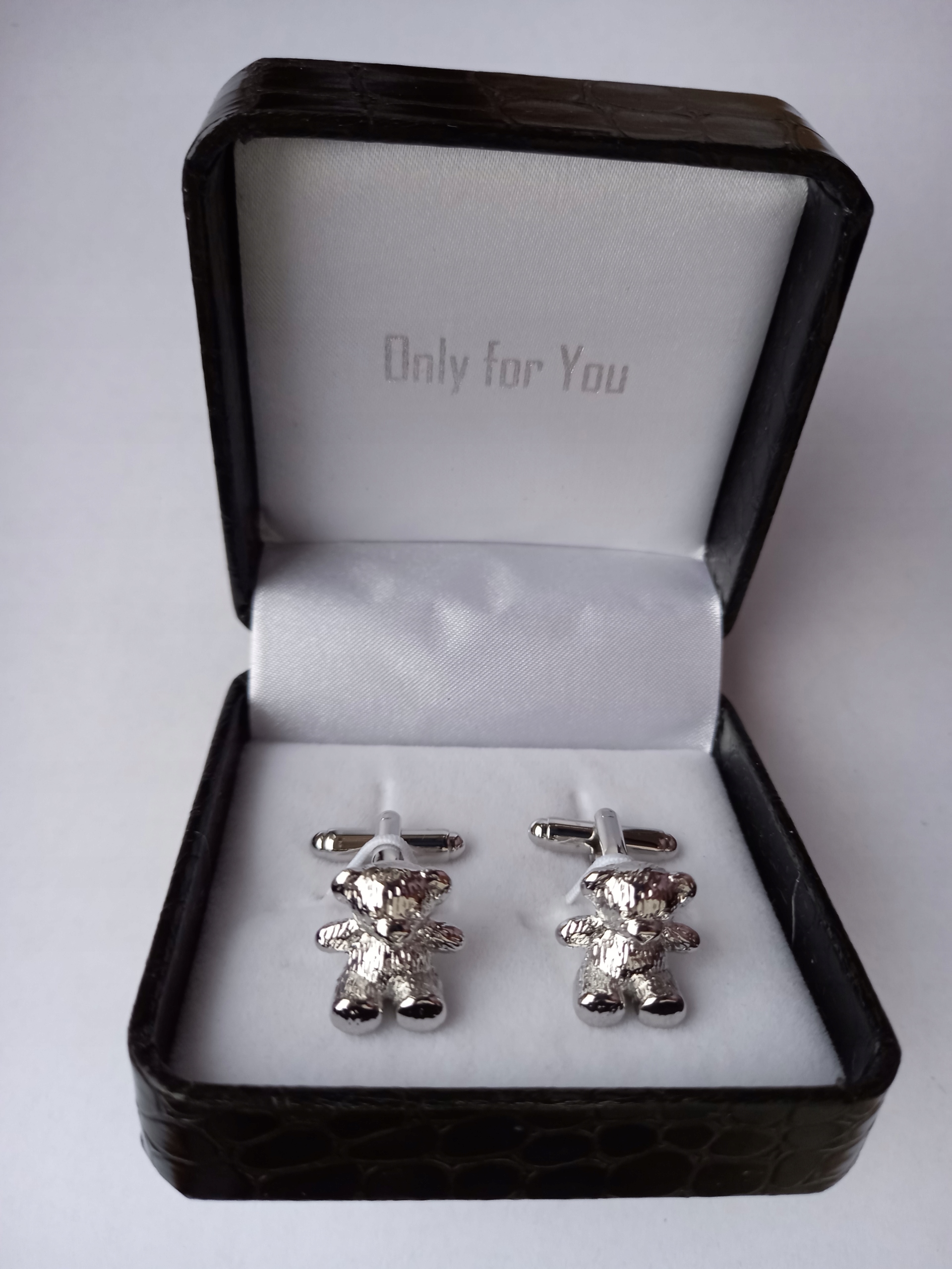 Stříbrné manžetové knoflíčky Medvídek Medvídek