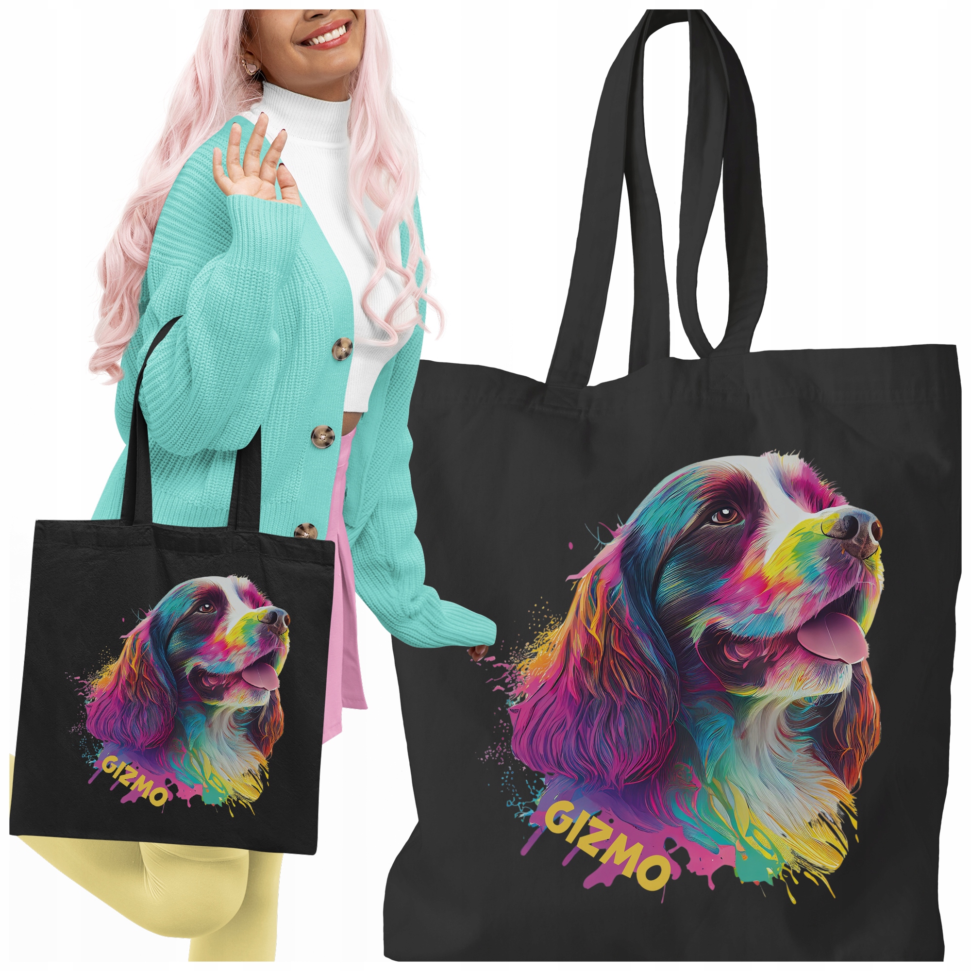 

Torba Pies Spaniel Efekt 3D Imie