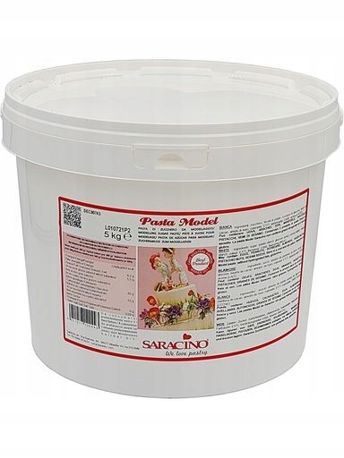 Levně Bílá cukrová hmota pro modelování White Model Paste 5 kg Saracino