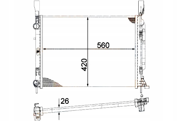 HELLA CHŁODNICA RENAULT KANGOO 1,5D 08- HELLA Producent części Hella