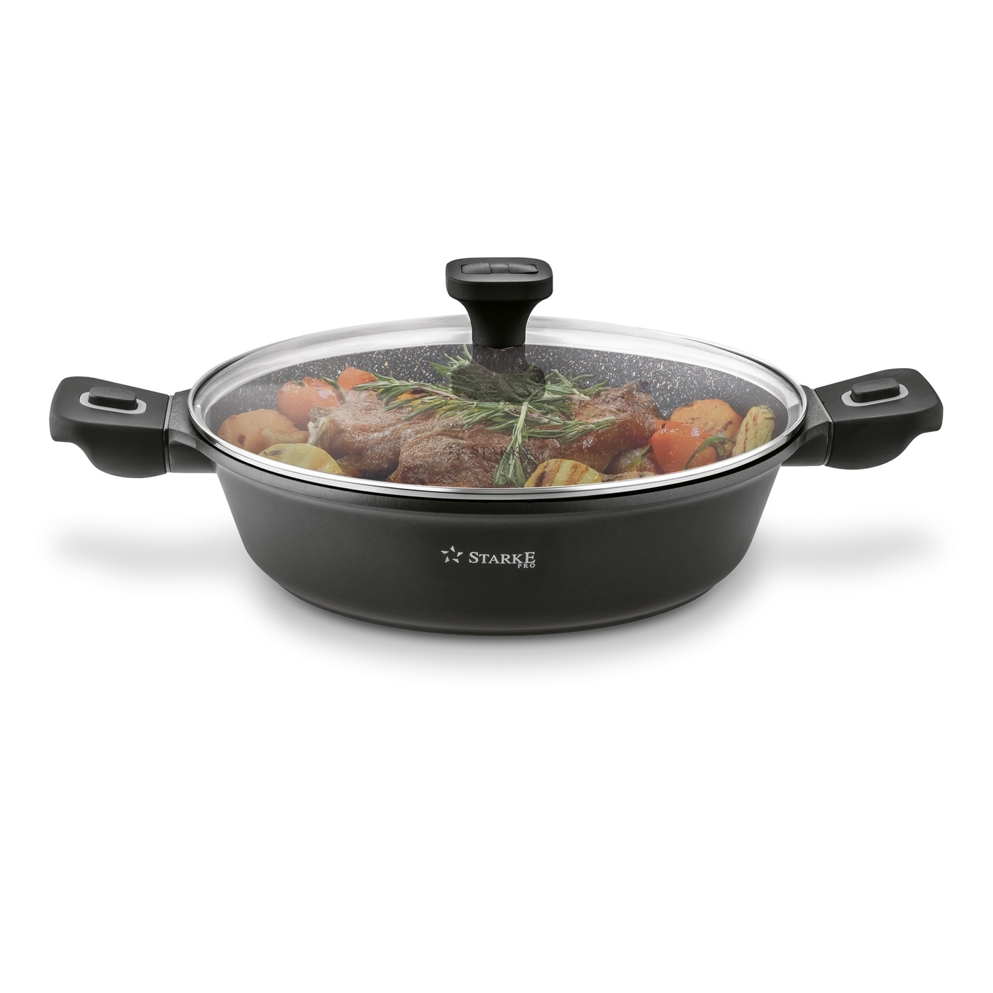 Patelnia Głęboka Z Dwoma Uchwytami Svart 28CM Starke Pro