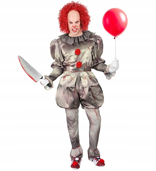 Kostým Strašidelný Klaun Klauna Převlek Halloween M