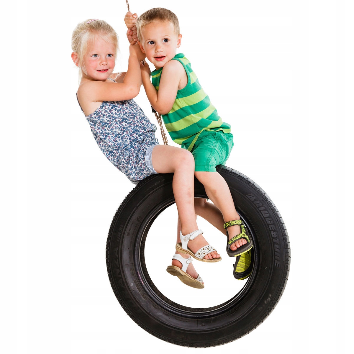 Huśtawka dla Dzieci Siedzisko Opona Pionowa z Liną
