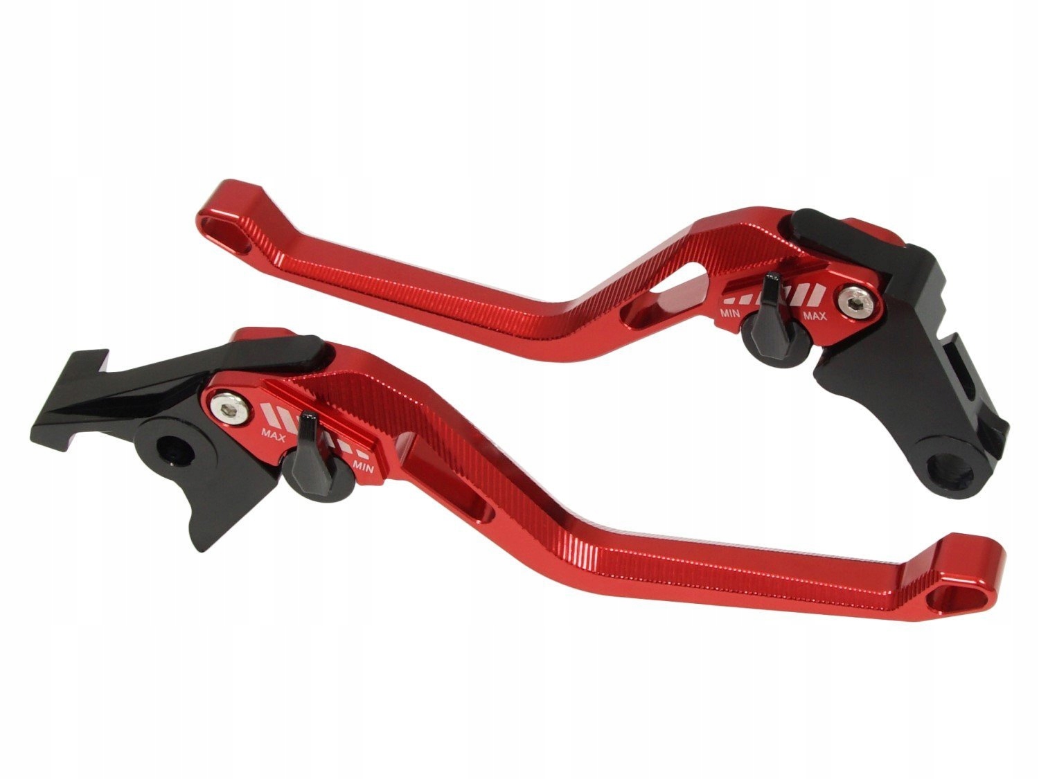 DŁUGIE KLAMKI 5D sportowe CNC dźwignie czerwone Kolor czerwony