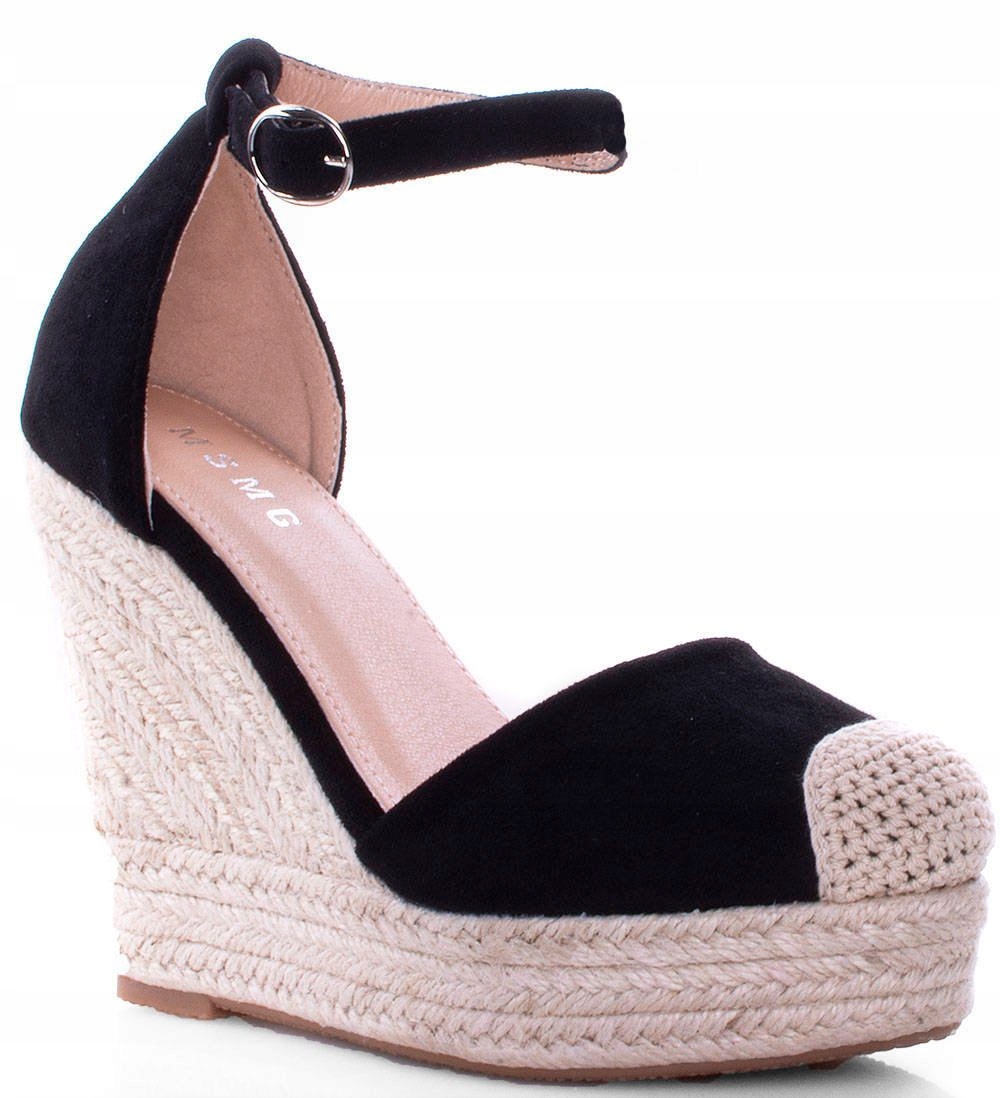 

Czarne Sandały Espadryle Na Koturnie 40