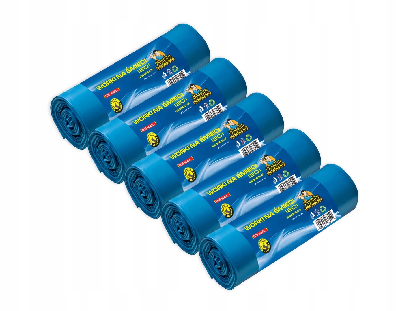 Levně Sáčky na odpadky 120 l 300ks Ldpe Bogdan Przemocny Velmi Silné!