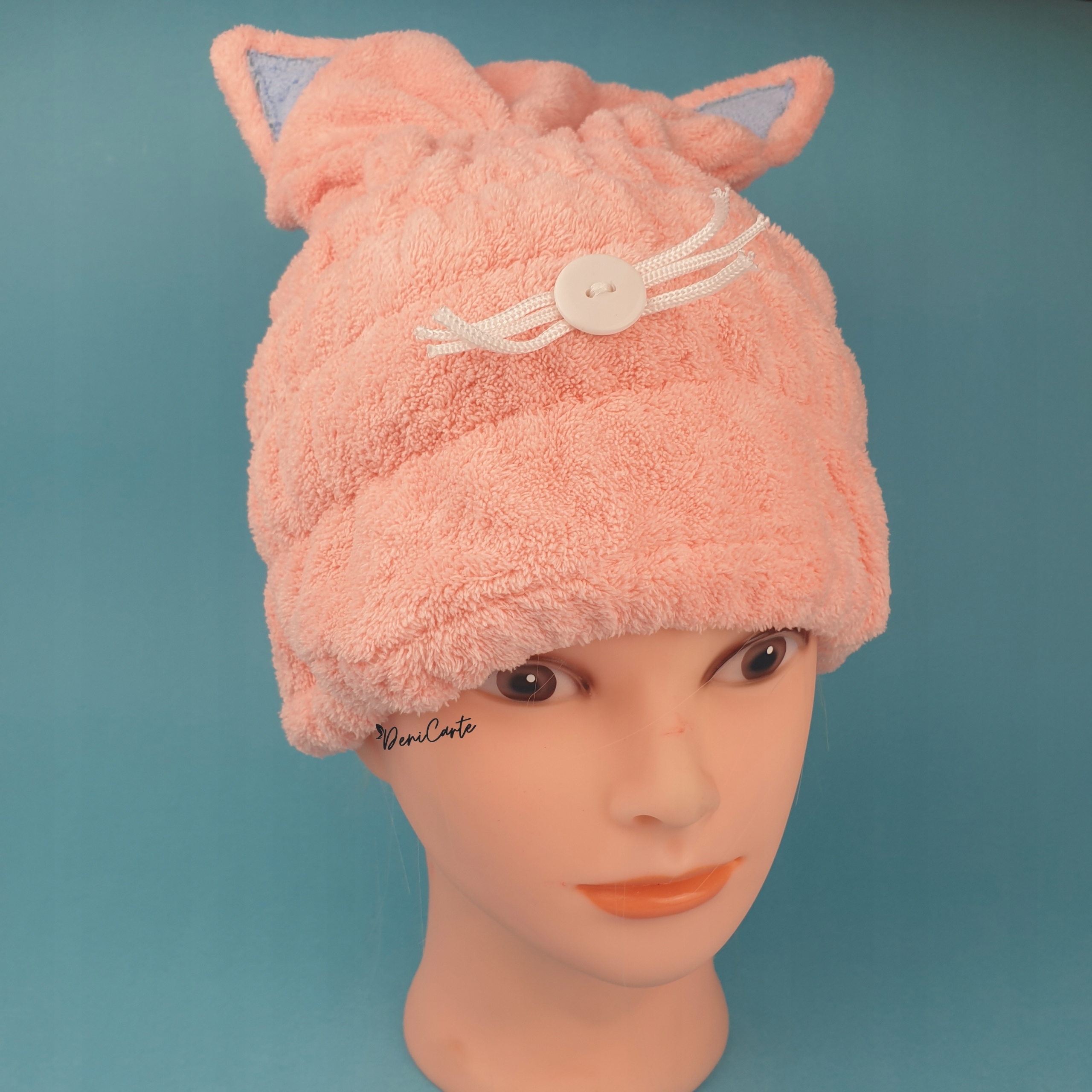 RĘCZNIK SZYBKOSCHNĄCY CZEPEK TURBAN DO WŁOSÓW KOT Cechy dodatkowe brak zapięcia