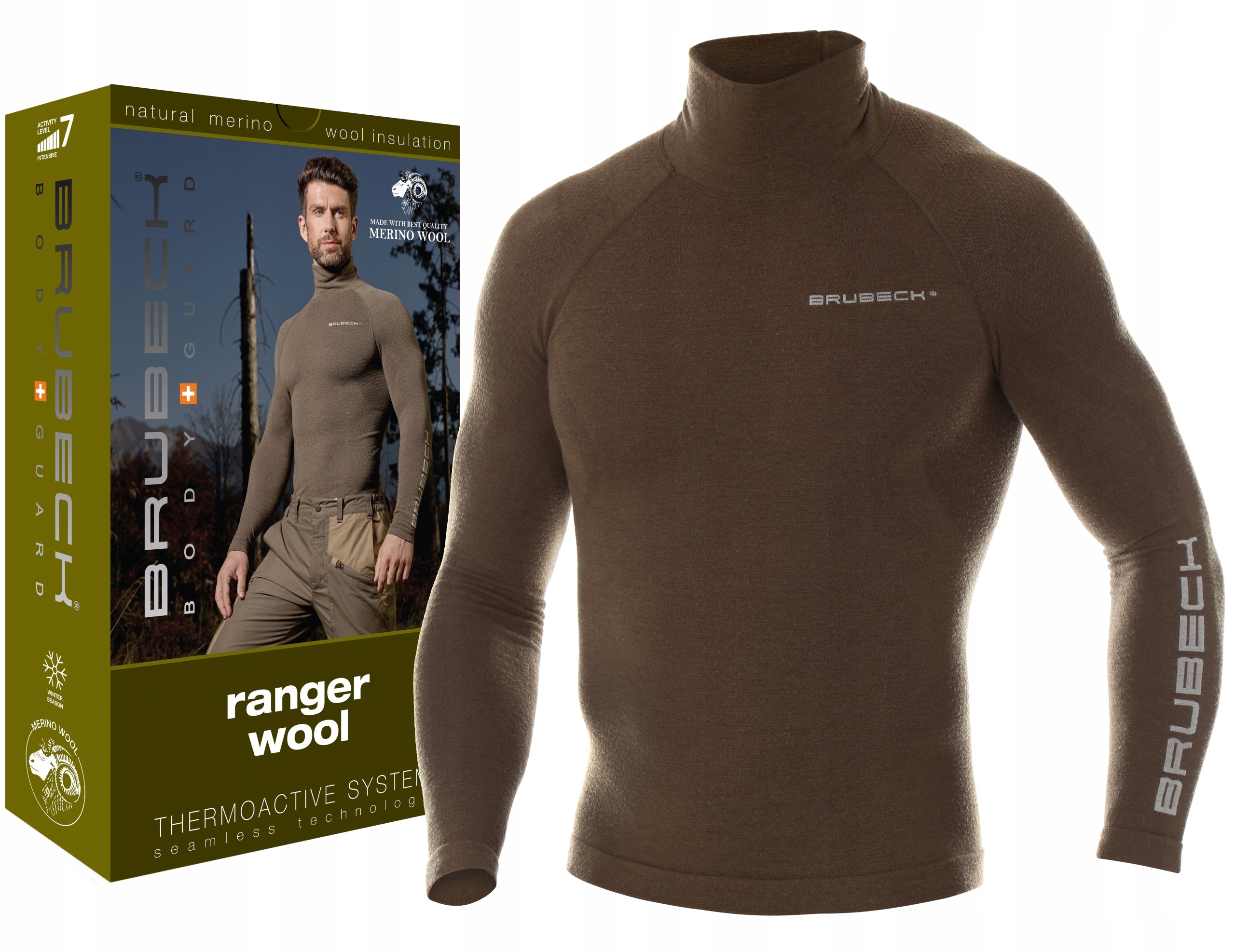 Termoaktywna Wełniana Koszulka Na Narty Brubeck -M