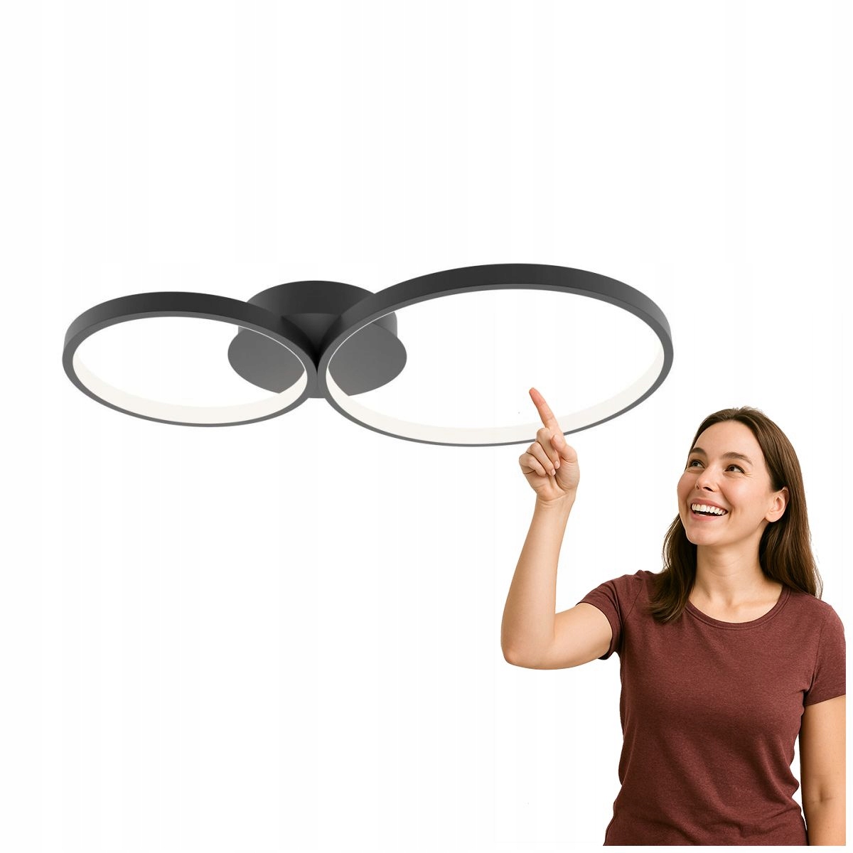 Led stropná lampa 30W Maver SPL-20452-2-BK Italux