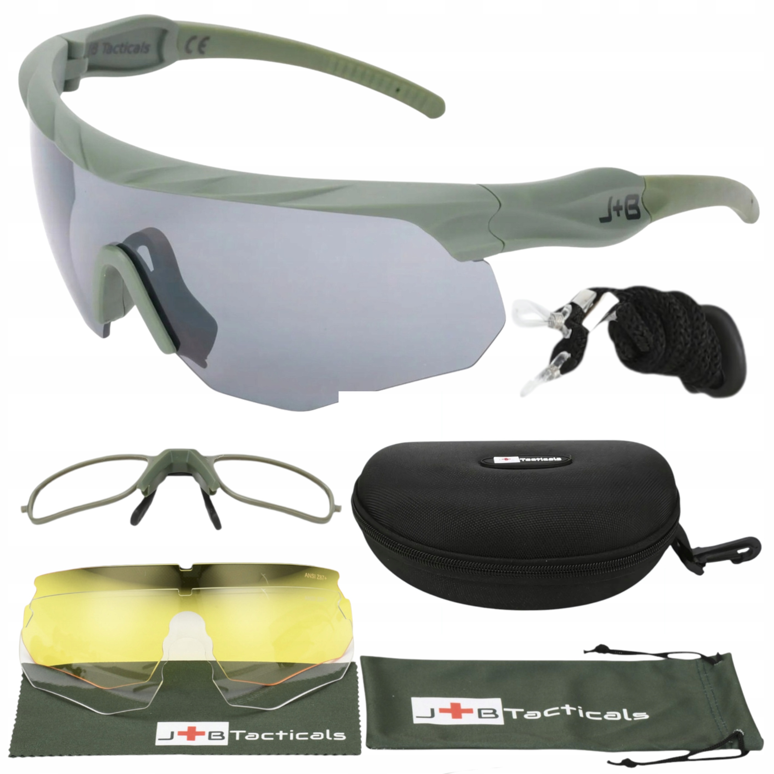 Okulary Ochronne Strzeleckie Wojskowe Taktyczne Antifog Polaryzacyjne JB04F