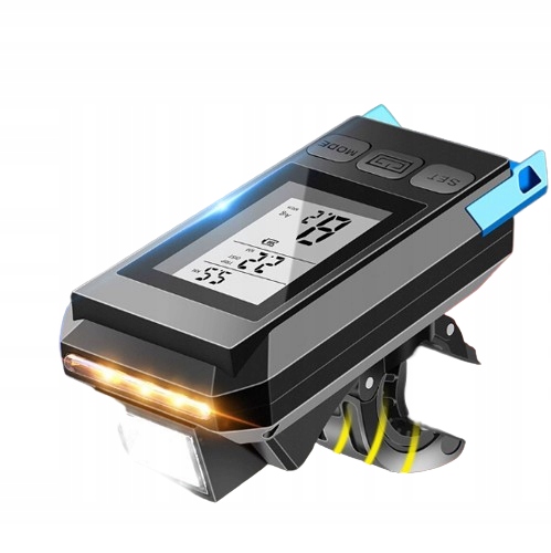 Lampka Rowerowa Led Przód Z Licznikiem Na Kierownicę