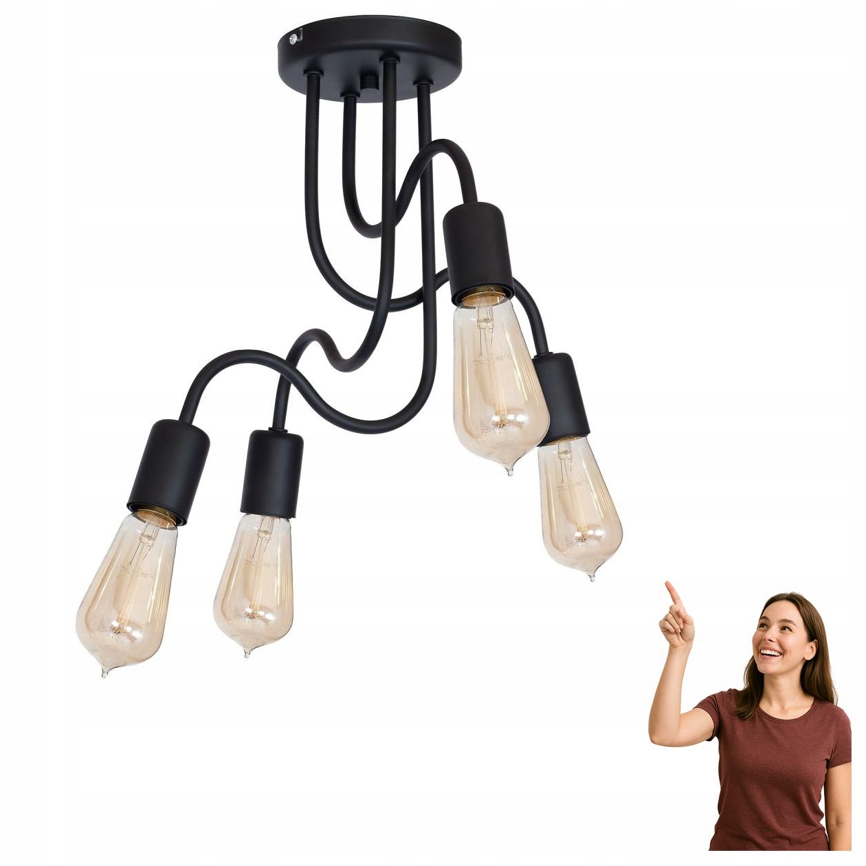 Čtyřnásobná Stropní svítidlo Dow 8060 Luminex