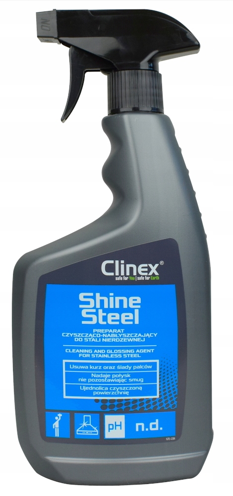 

Clinex Shine Steel myje nabłyszcza stal nierdzewną