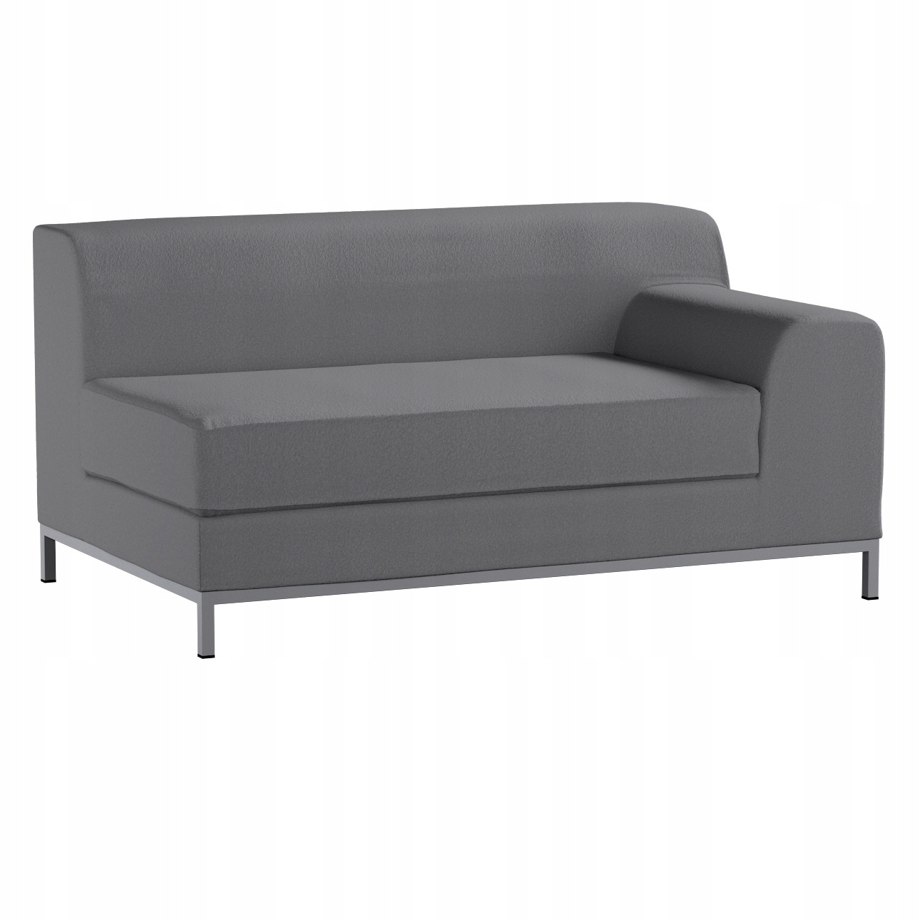 Poťah na pravostrannú 2-miestnu pohovku Kramfors Ikea, tmavosivá bukla