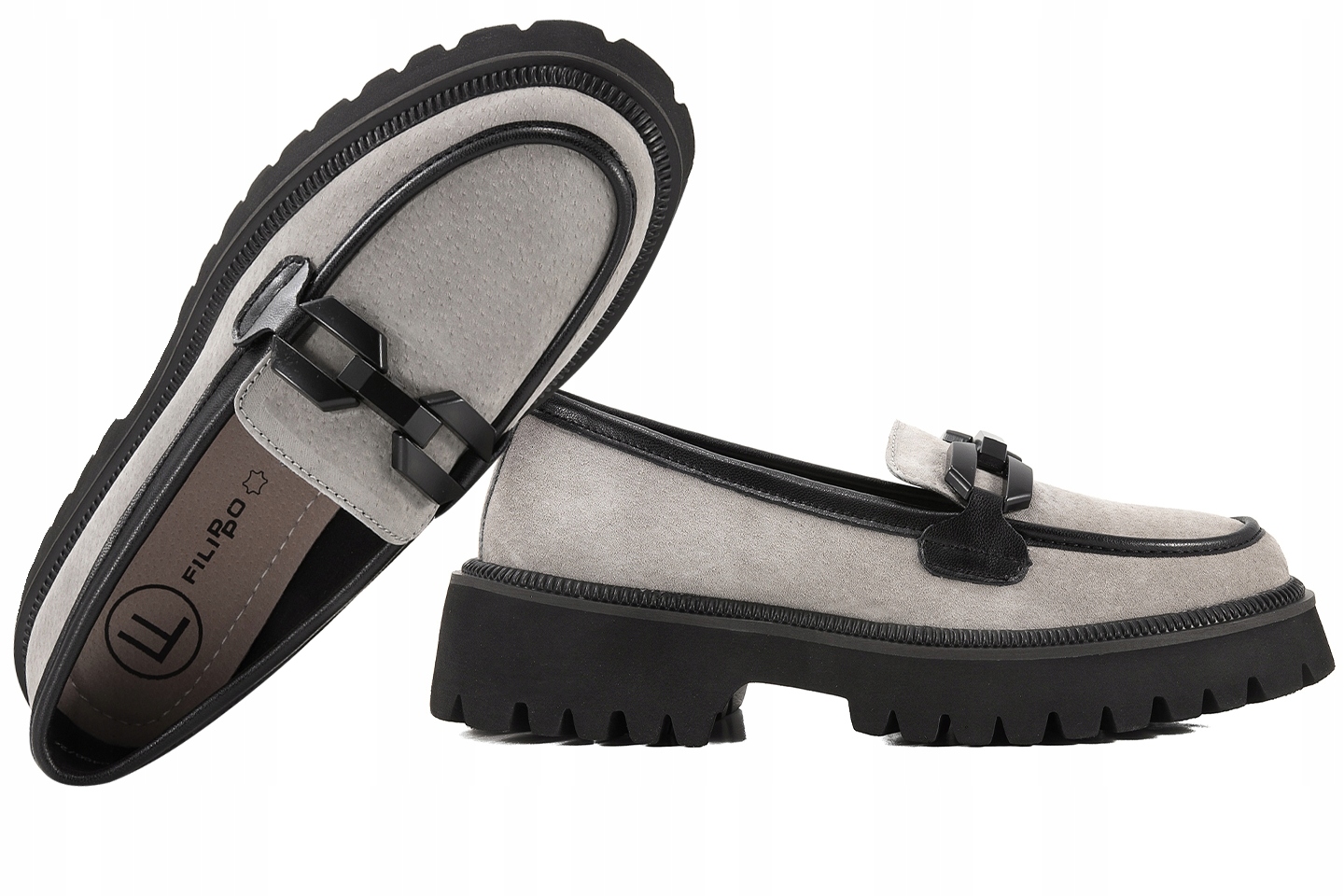 Filippo DP6486 Dámské Polobotky Mokasíny Kožené Semišové 36