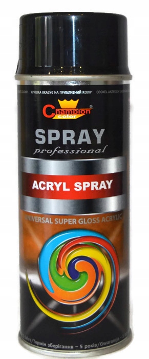 

9005 Ral Czarny Połysk Akryl Farba Spray Champion