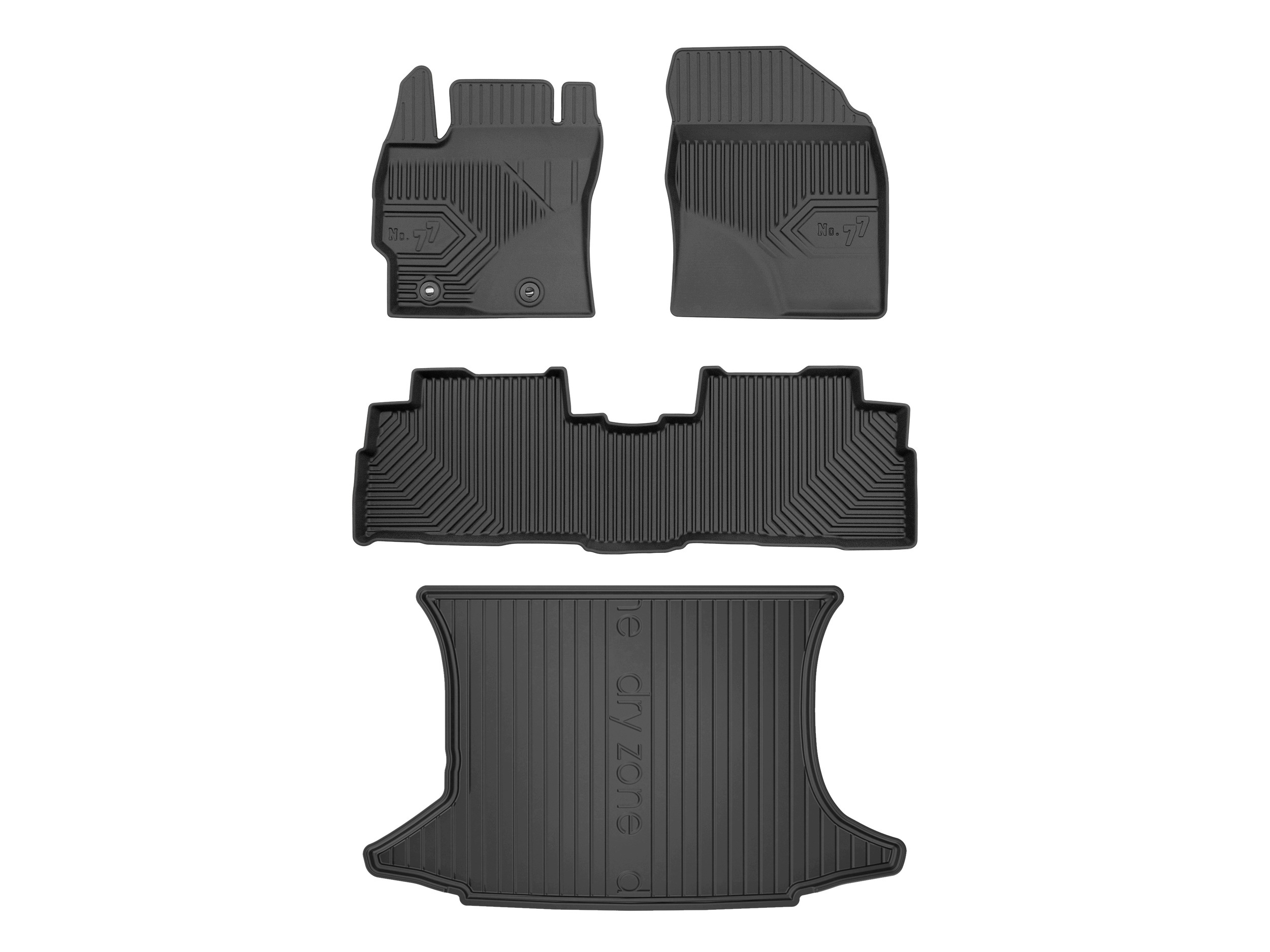 3D koberčeky podložka DryZone pre: Toyota Verso 2009-2018 minivan 4 kusy