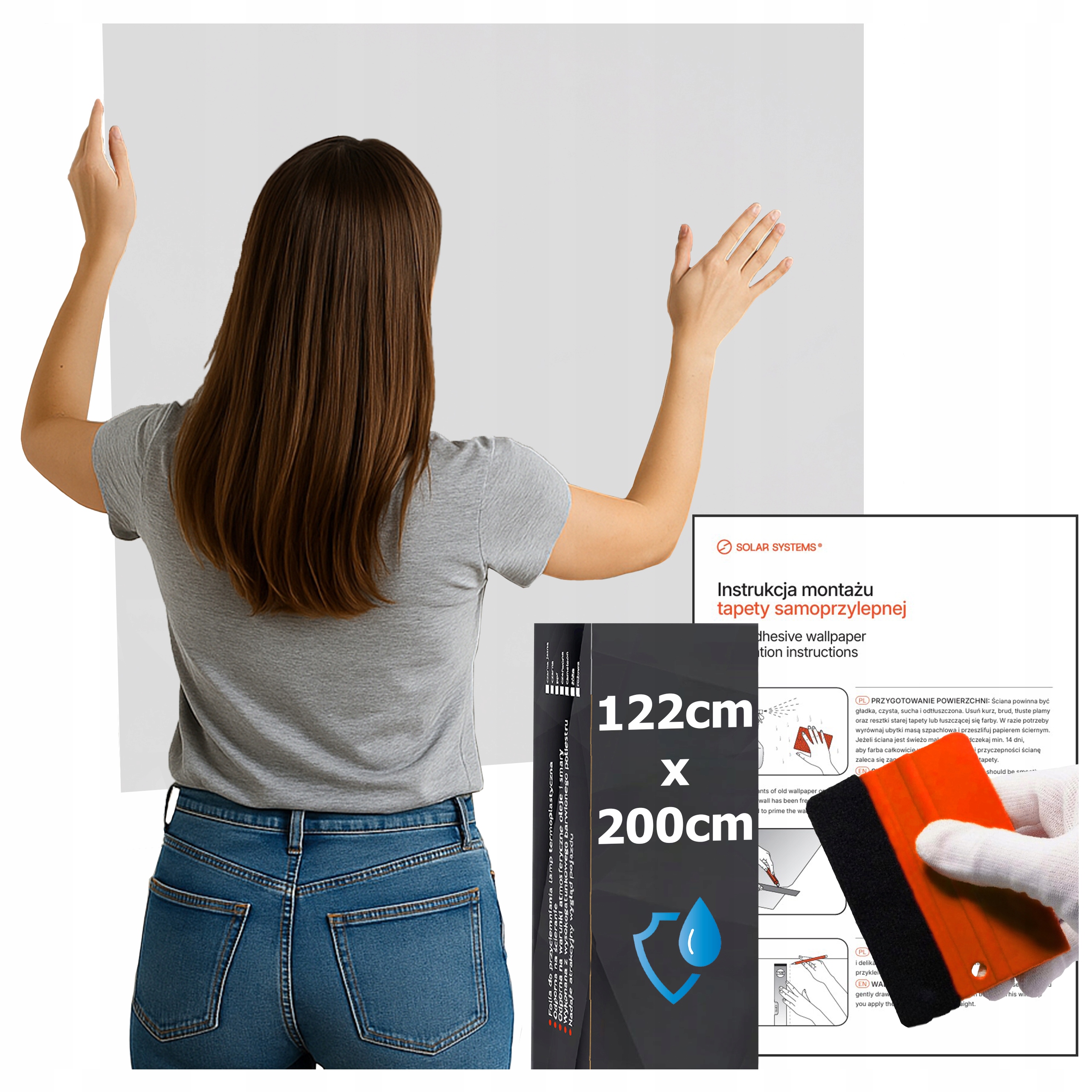 Tapeta Samolepicí Vodotěsná do kuchyně na zeď Betonový nábytek Bílá