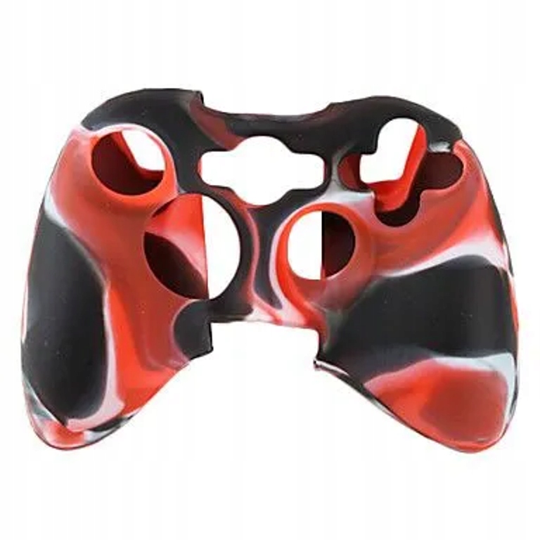 IRIS Silikonowy pokrowiec etui osłona na pad do Xbox 360 czerw-biało-czarny