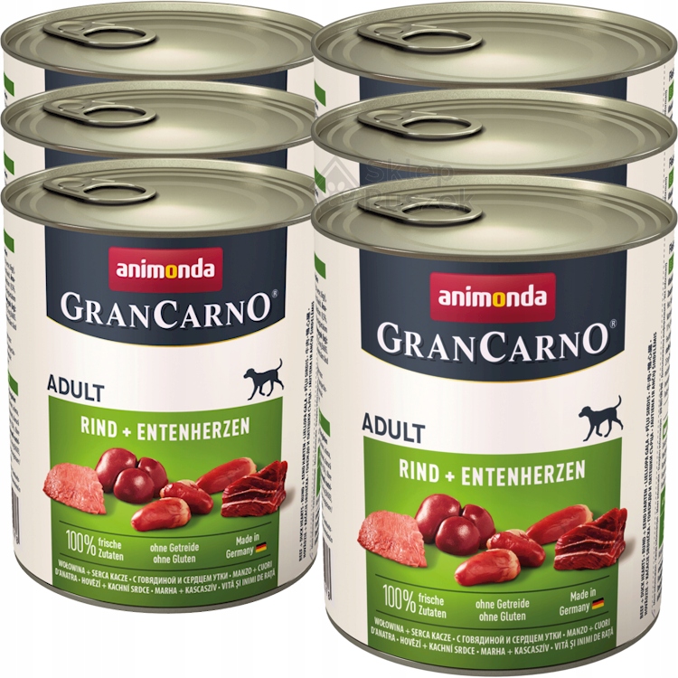 Levně Animonda Pes GranCarno Adult Set 6x800g Hovězí maso kachní srdce