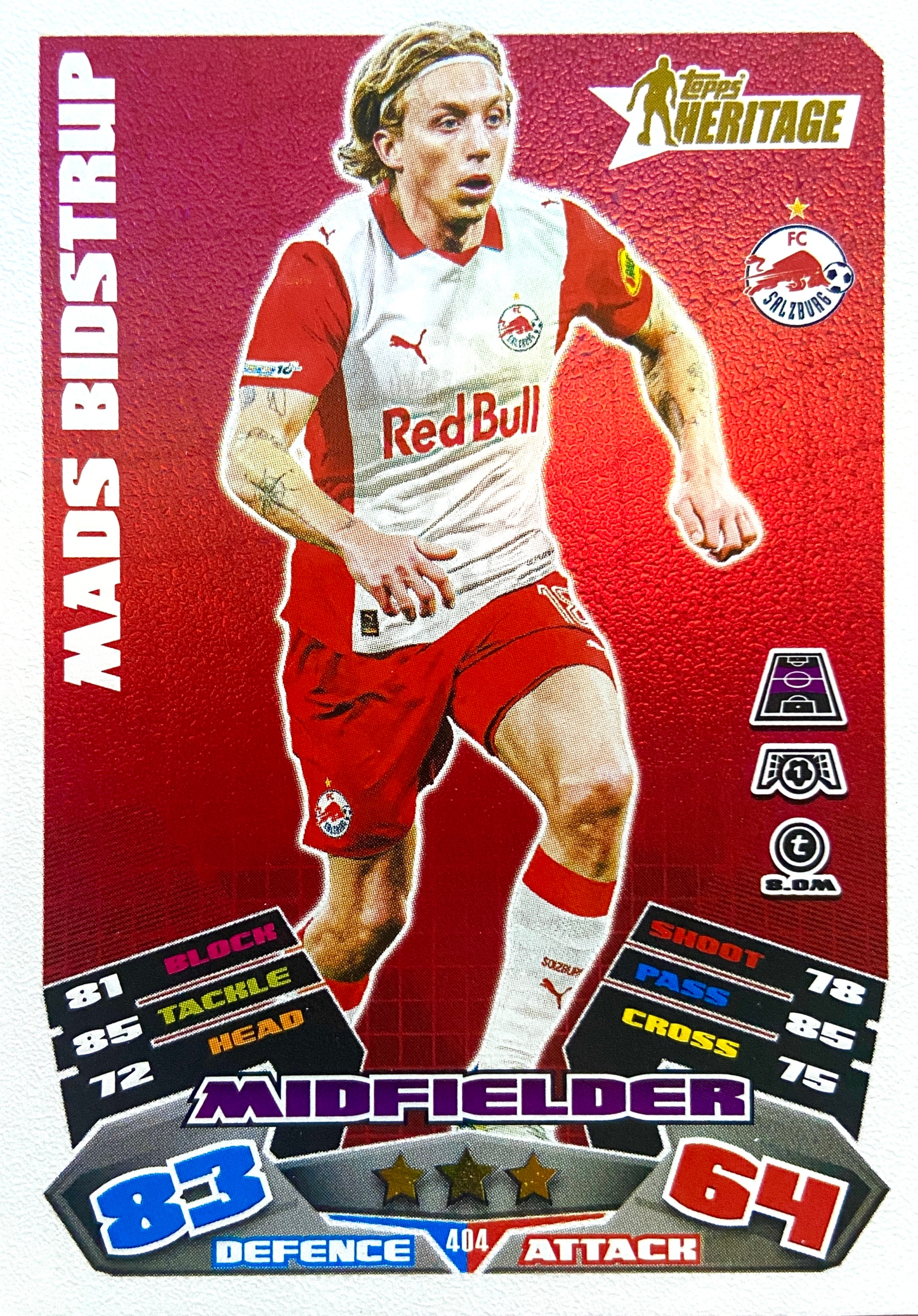 Match Attax Ucl 2025/26 2026 Heritage 404 Mads Bidstrup Salzburg