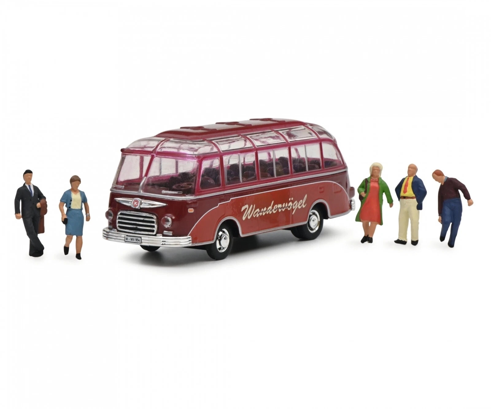 Schuco Setra S6 Bus 1955 „Wandervoegel“ figurky 1:87