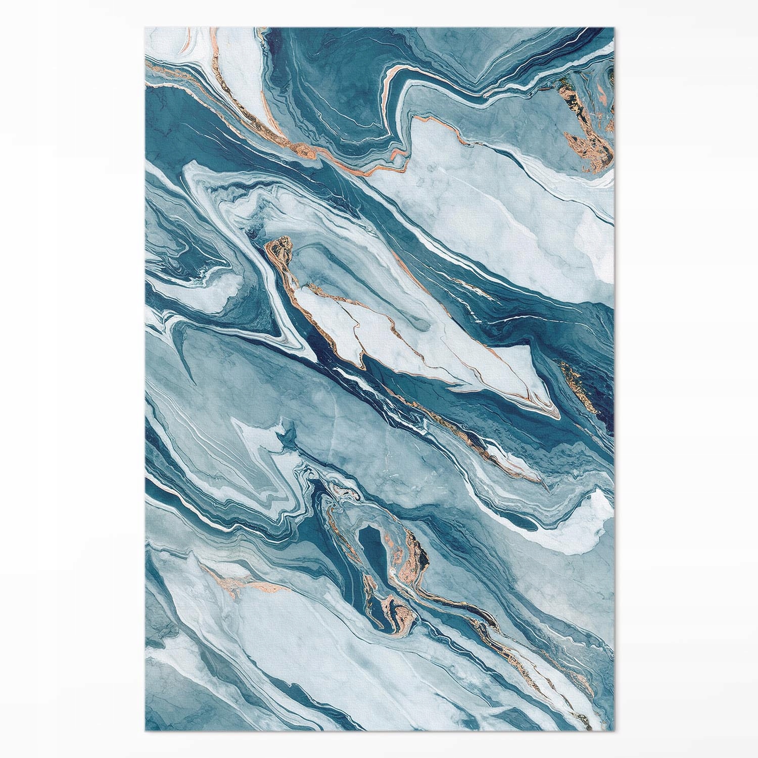 Pvc koberec Do Obývačky Modrý kameň abstraktný mramor glamour 100x150 cm