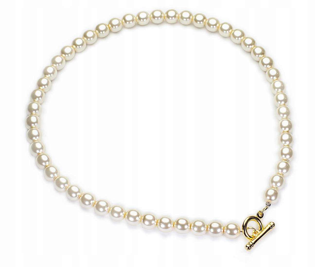 

Naszyjnik Czeskie Perły Z Pereł Ecru Choker Złoty