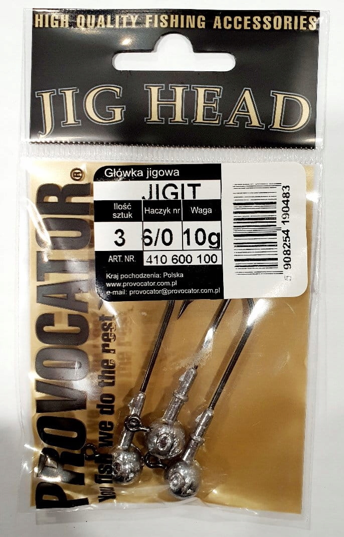 Główka Jigowa Provocator hak nr 6/0 waga 10g opak. 3szt