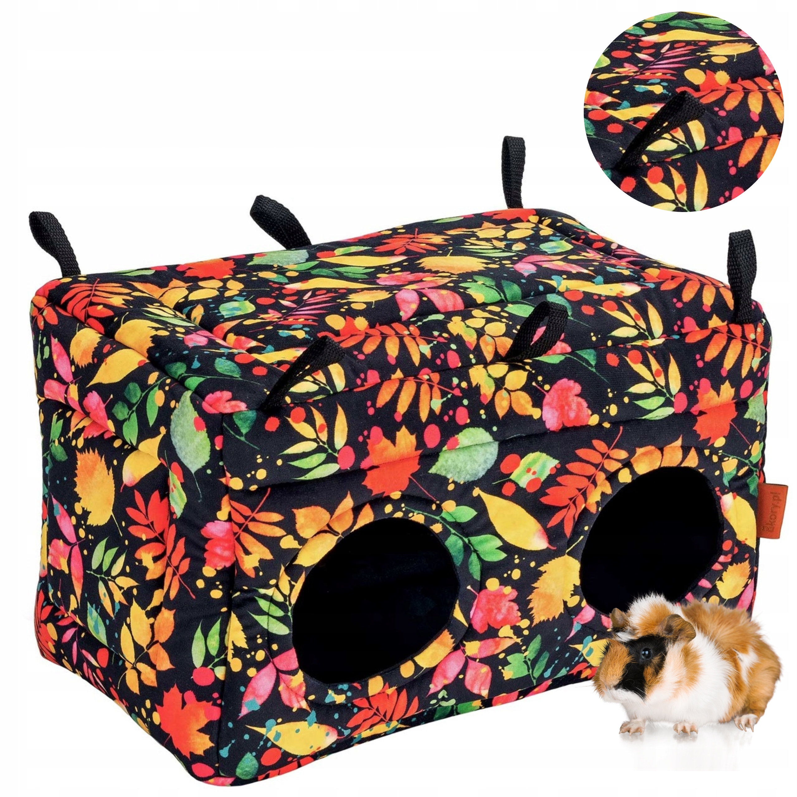 Levně Závěsný Domeček Dvě Vchody pro prasátka Hlodavci Činčily Fretky 34x22cm