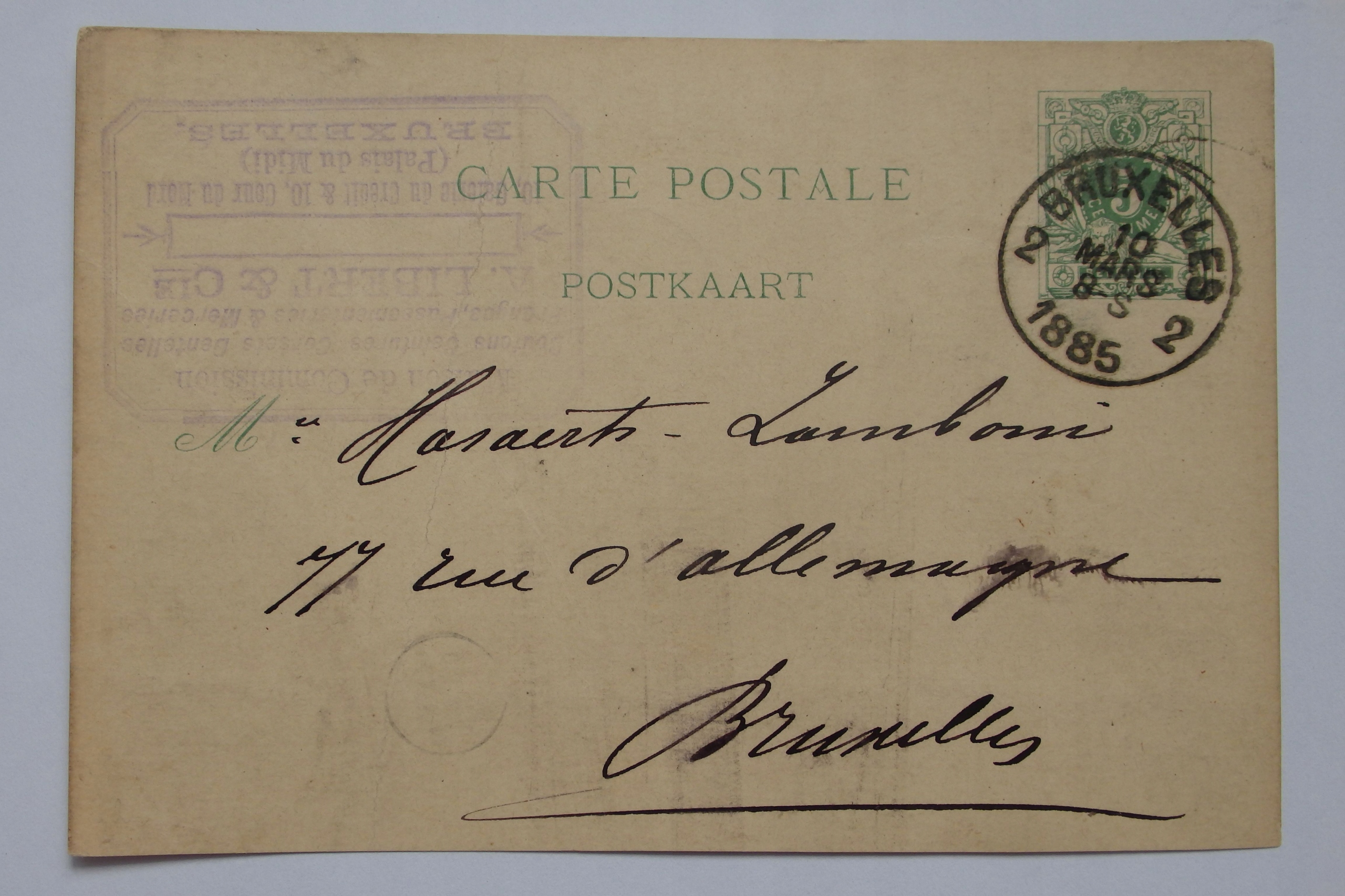 Stara korespondencja, Francja, 1885r. A6486