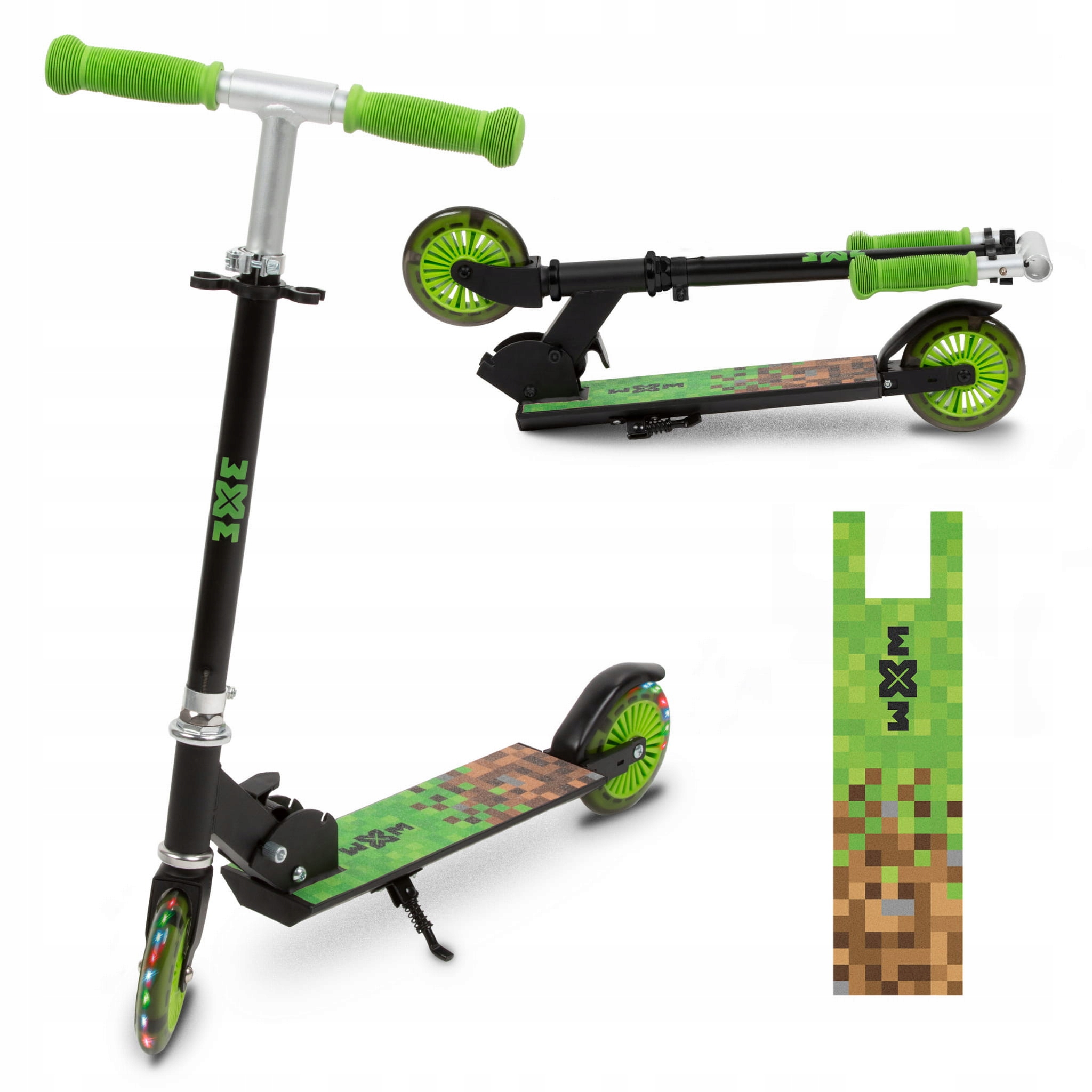 Hulajnoga Składana 2 Kołowa Skipo Wxm Game Do 50kg Koła Led 120 mm