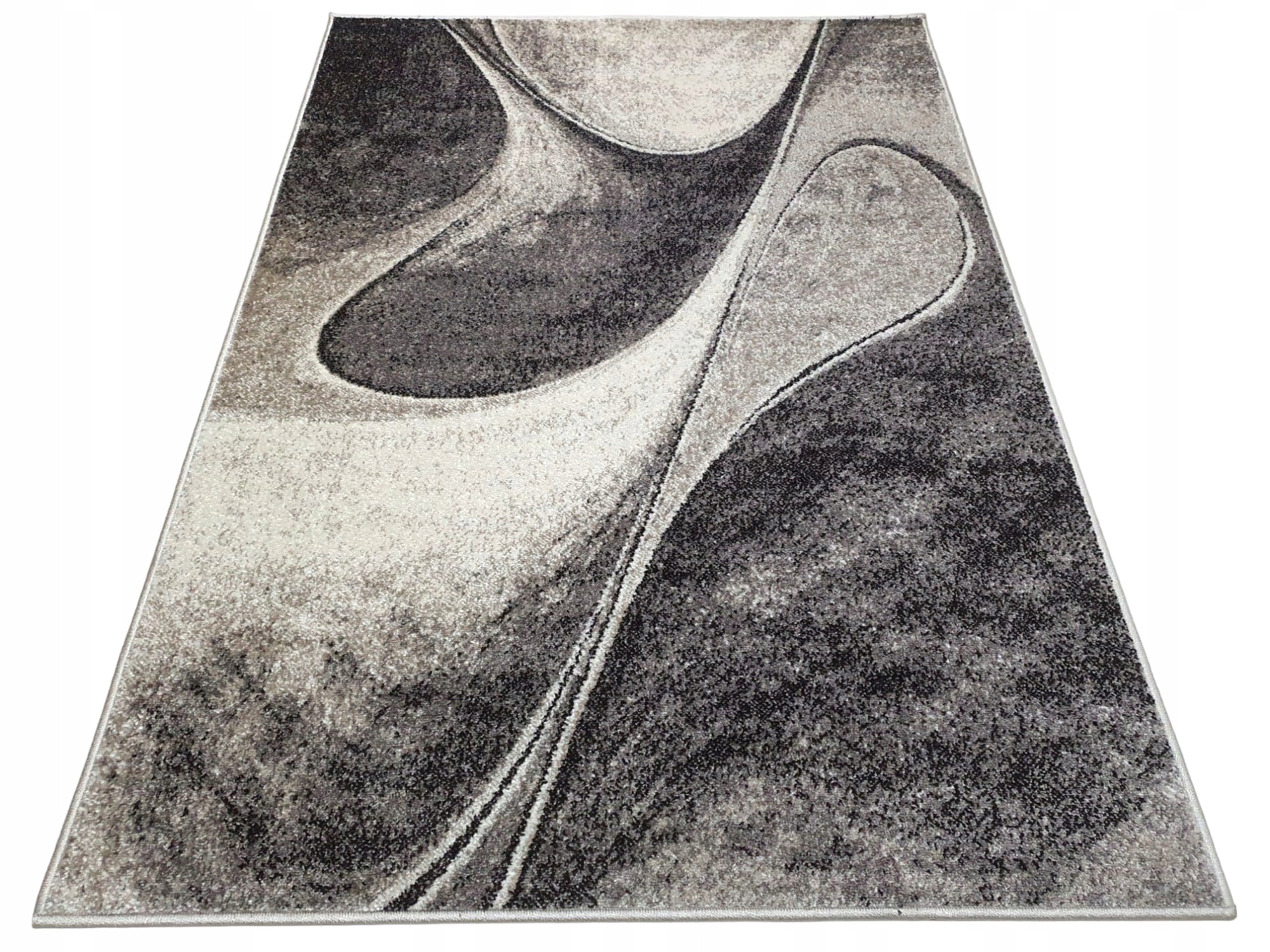 Dywan Perlage nowoczesny fala 200x300 beżowy z szarym beż loftowy loft