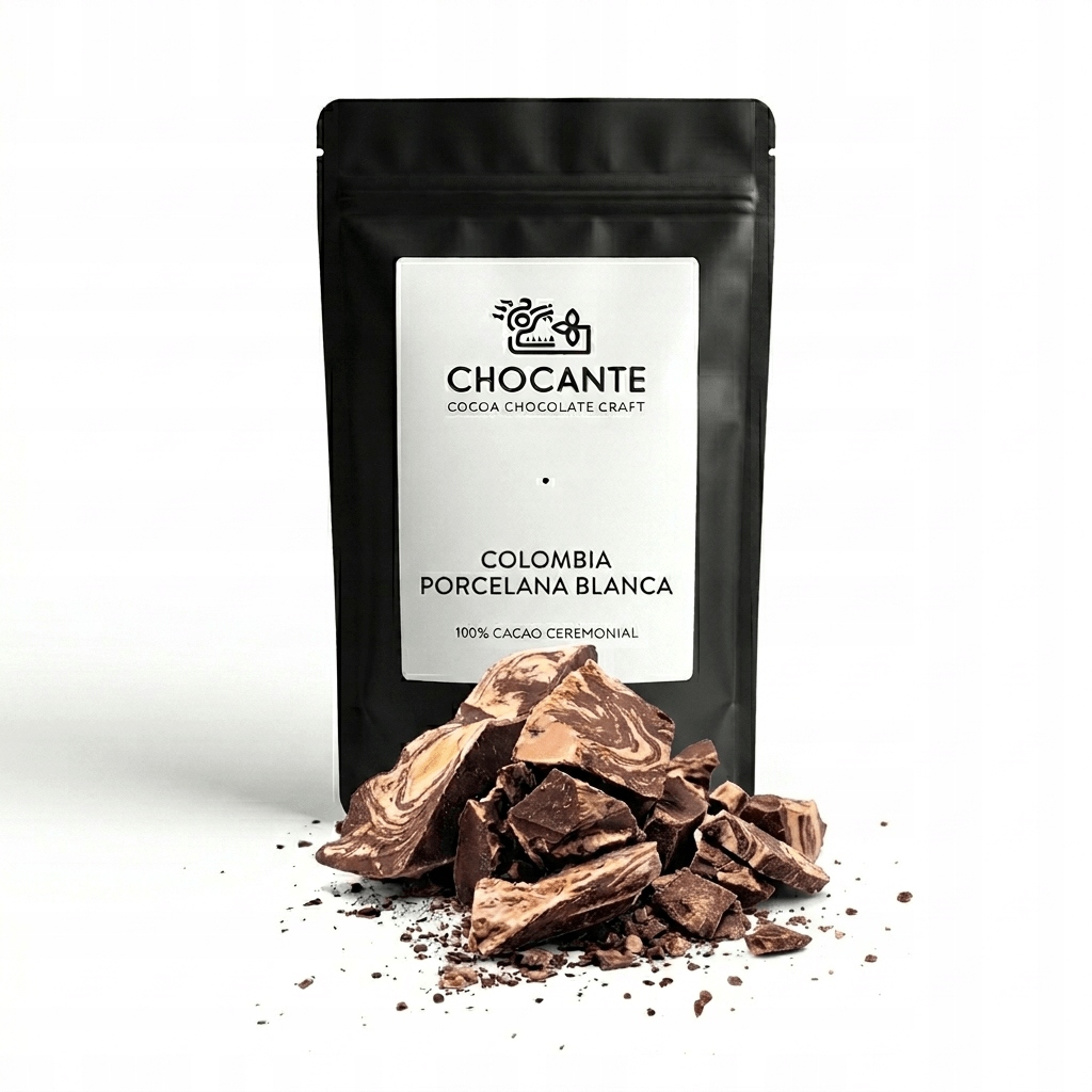Kakao ceremonialne Colombia Porcelana Blanca 250 g Chocante