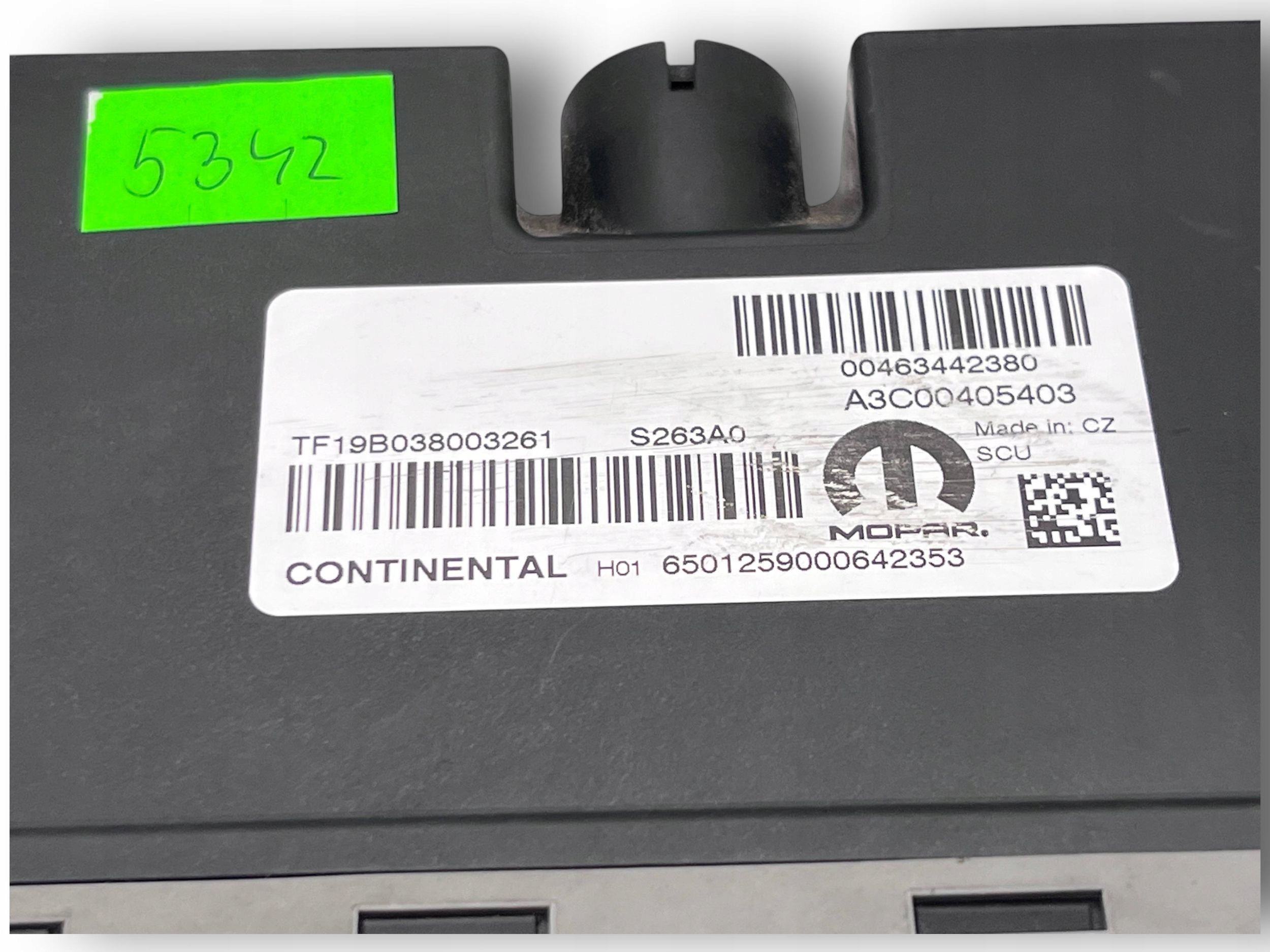 FIAT DOBLO SENSOR modulo airbag 463442380, A3C00405403 $J