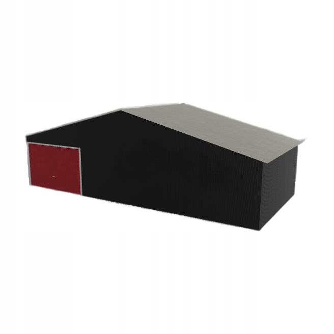 Plechová garáž 10x4.5 m jednopolohová, dvouspádová, černá