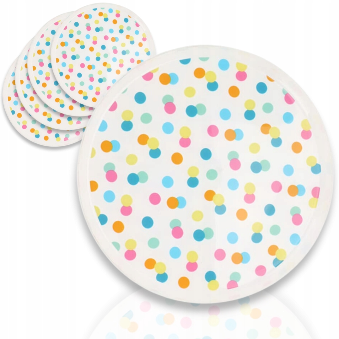 4x TALERZE PLASITKOWE WIELORAZOWE turystyczne dla dzieci talerzyki obiadowe