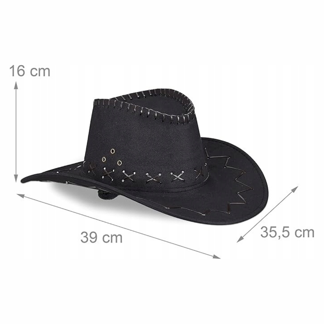 KAPELUSZ KOWBOJSKI DAMSKI MĘSKI WELUR WESTERN KOWBOJ 56-58cm CZARNY Kod producenta KAPELUSZ KOWBOJSKI CZARNY KORBI