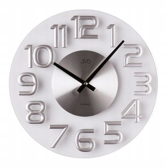 

Efektowny Szklany Zegar Ścienny Jvd HT098 34 cm