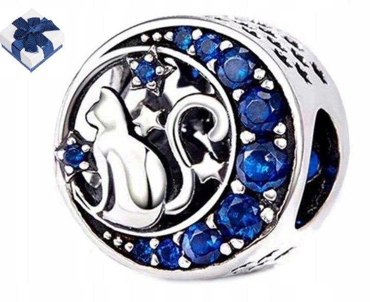 

Charms, Zawieszka z kotkiem Kot w nocy Srebro 925