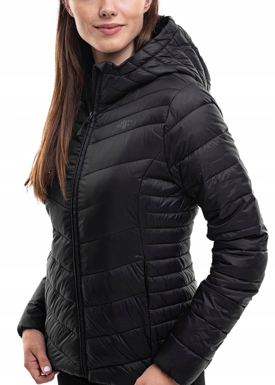 4F Dámská s kapucí teplá péřová bunda, klasická, sportovní, velikost vel.