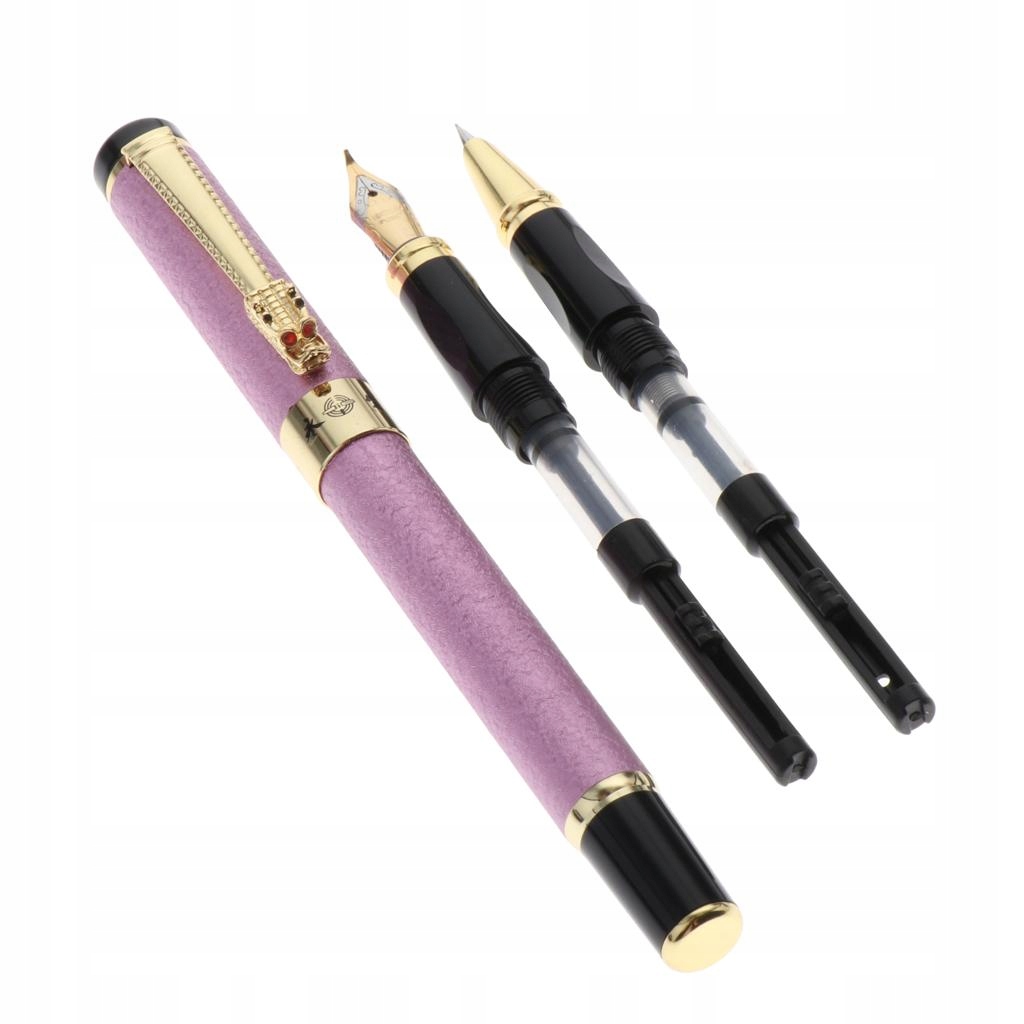 Metal Fountain Pens Set Medium/Fine Nib Smooth Rodzaj klejąca