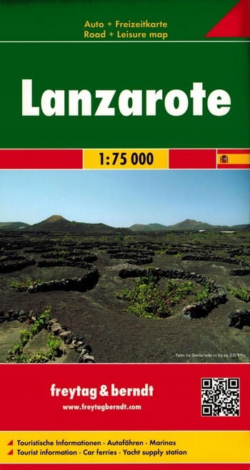Lanzarote 1:75 000 Mapa Samochodowa Turystyczna Fb