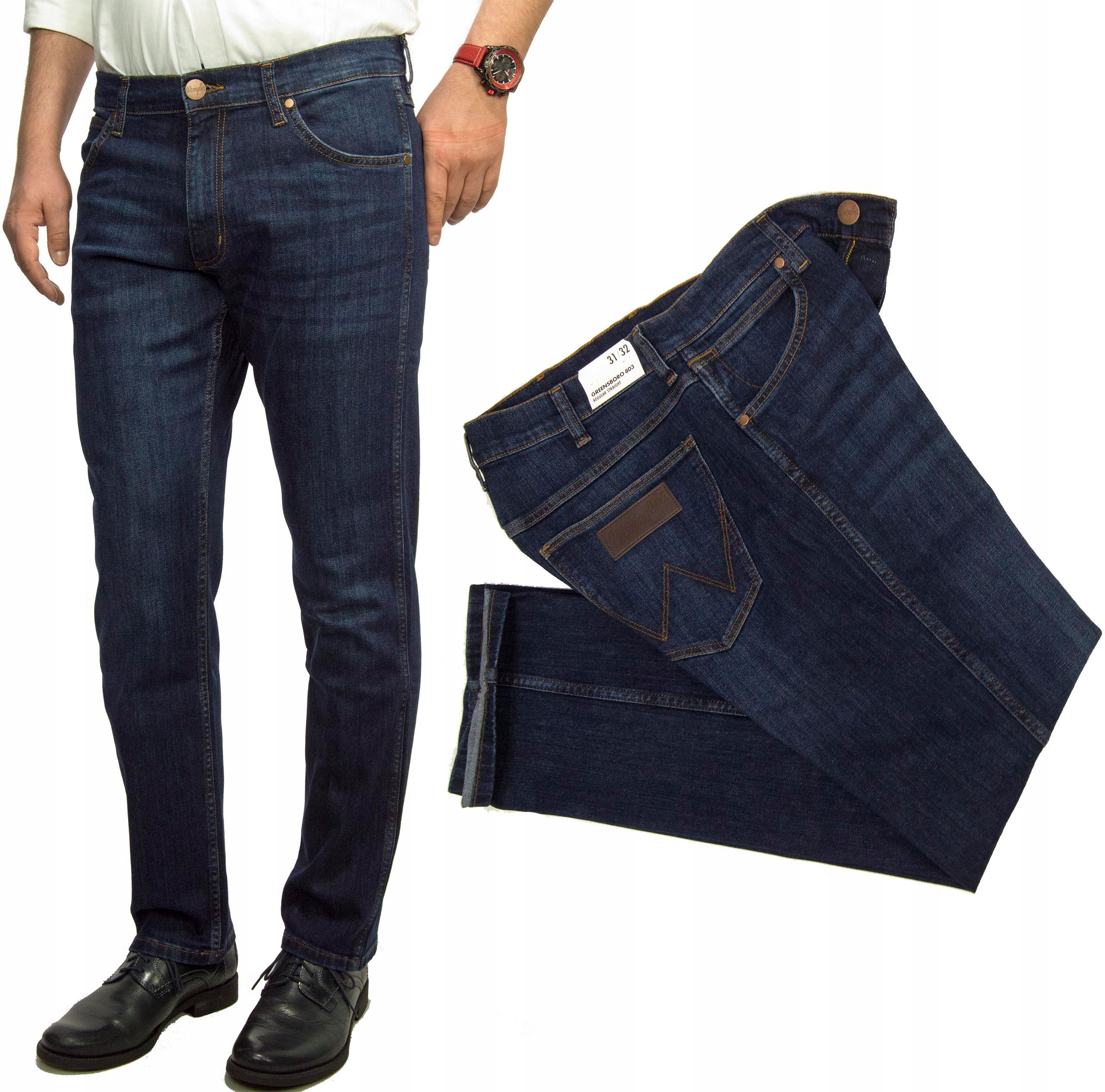 

Wrangler Greensboro Dark St. spodnie jeans W38 L32
