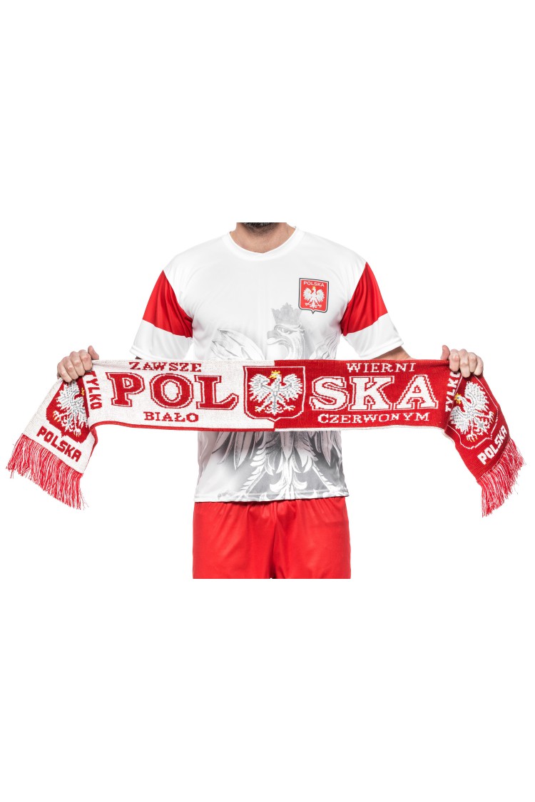 SZALIK POLSKI KIBICA REPREZENTACJA POLSKI EURO 2024 SZAL HAFTOWANY Marka inny