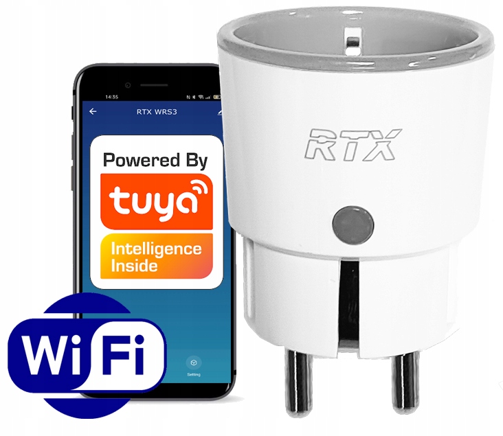 RTX Gniazdko Inteligentne Wtyczka WiFi TUYA SMART LICZNIK MIERNIK ENERGII