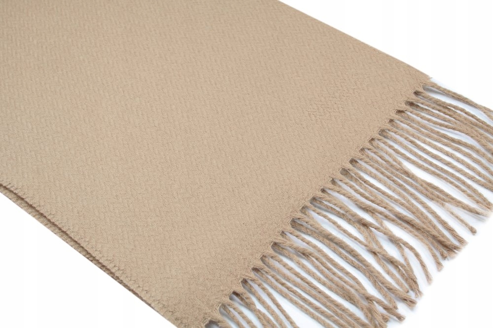 Beżowy Szalik z Frędzlami Męski V.Fraas Marka inna