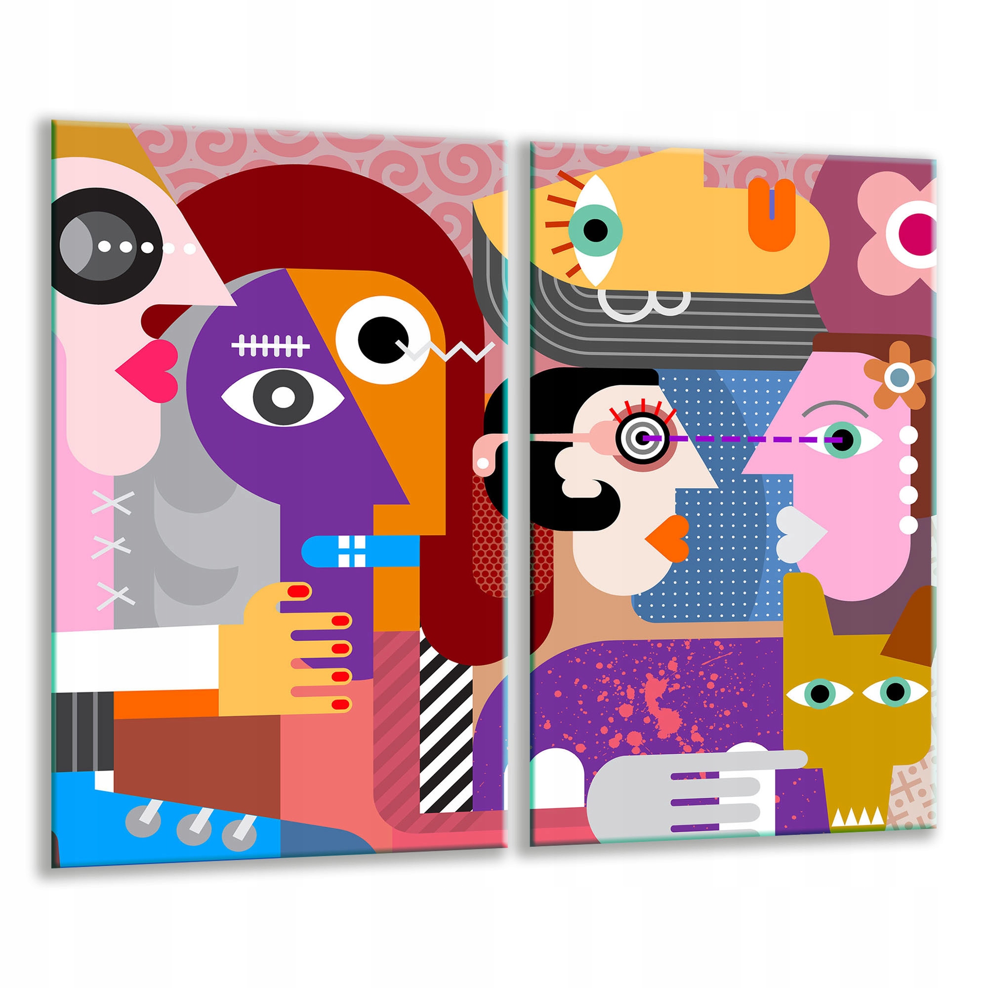 7v1 Skleněná Krájecí Deska 2x 30x52 Pop Art